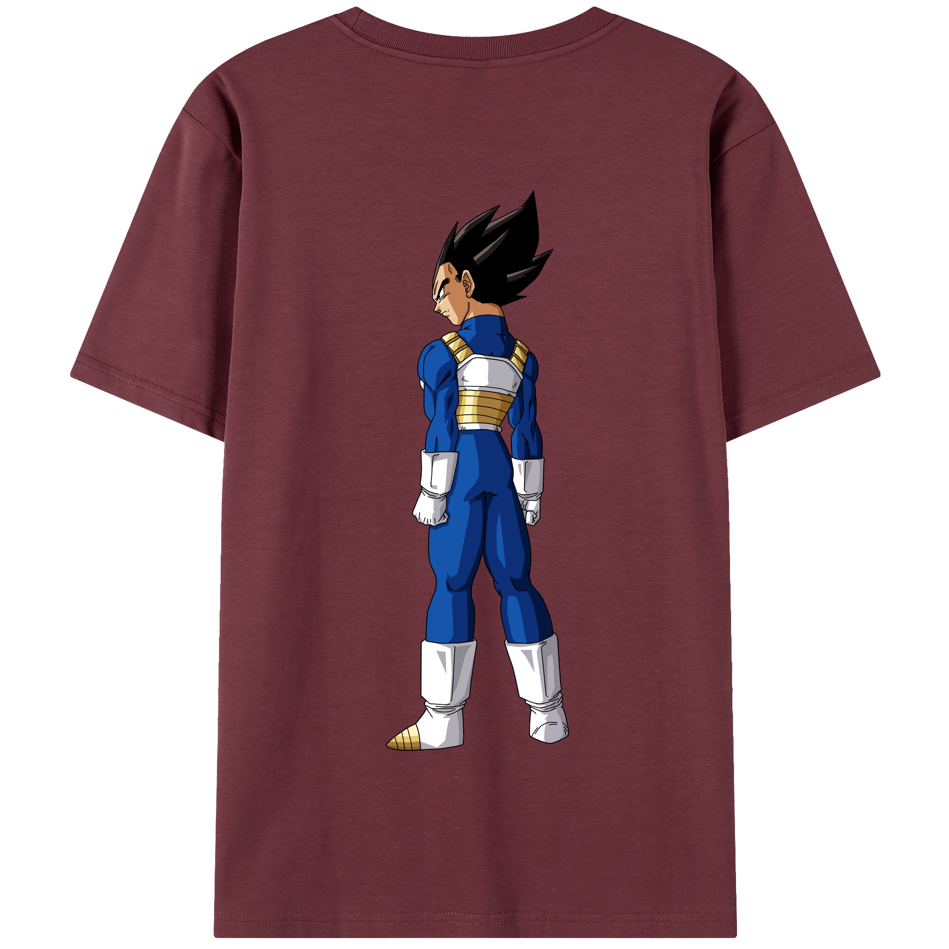 （画像用） ドラゴンボール ベジータ四世（Bejīta Yonsei）DRAGON BALL Vegeta IV 綿100％半袖Tシャツ（背面プリント）